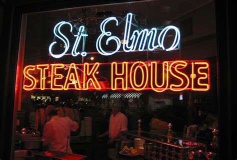 St elmo steak house - Specialties: World Famous sinus clearing, eye-watering Shrimp Cocktail St. Elmo Steak House has been a landmark in downtown Indianapolis since 1902. It is the oldest steakhouse in it's original location and has earned a national reputation for it's excellent steaks, seafood, chops, and professional service. 